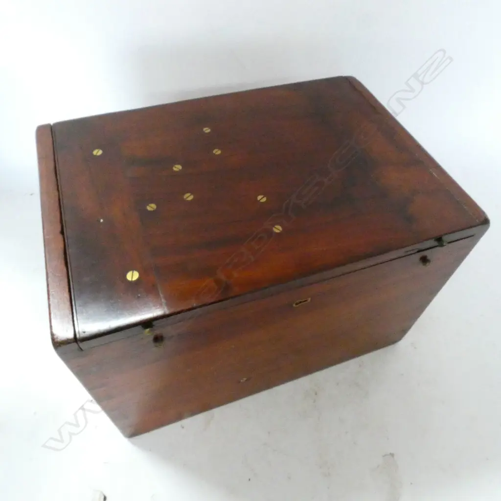 TROUGHTON & SIMMS BRASS THEODOLITE, w 10½" TELESCOPE, IN MAHOG BOX, w LEATHER TRAVEL CASE Image 1++